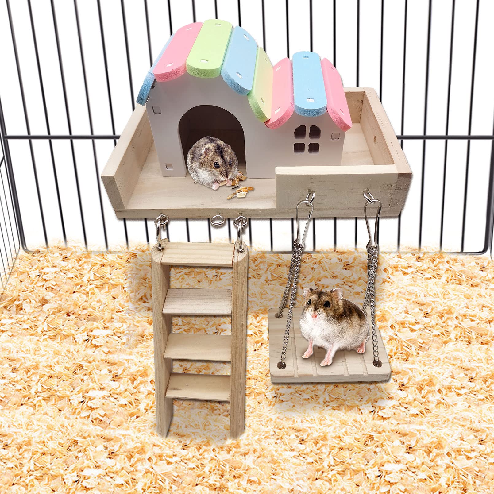 Hamster House Small Animal Hideout Wooden , Small Animal Hideout With ...