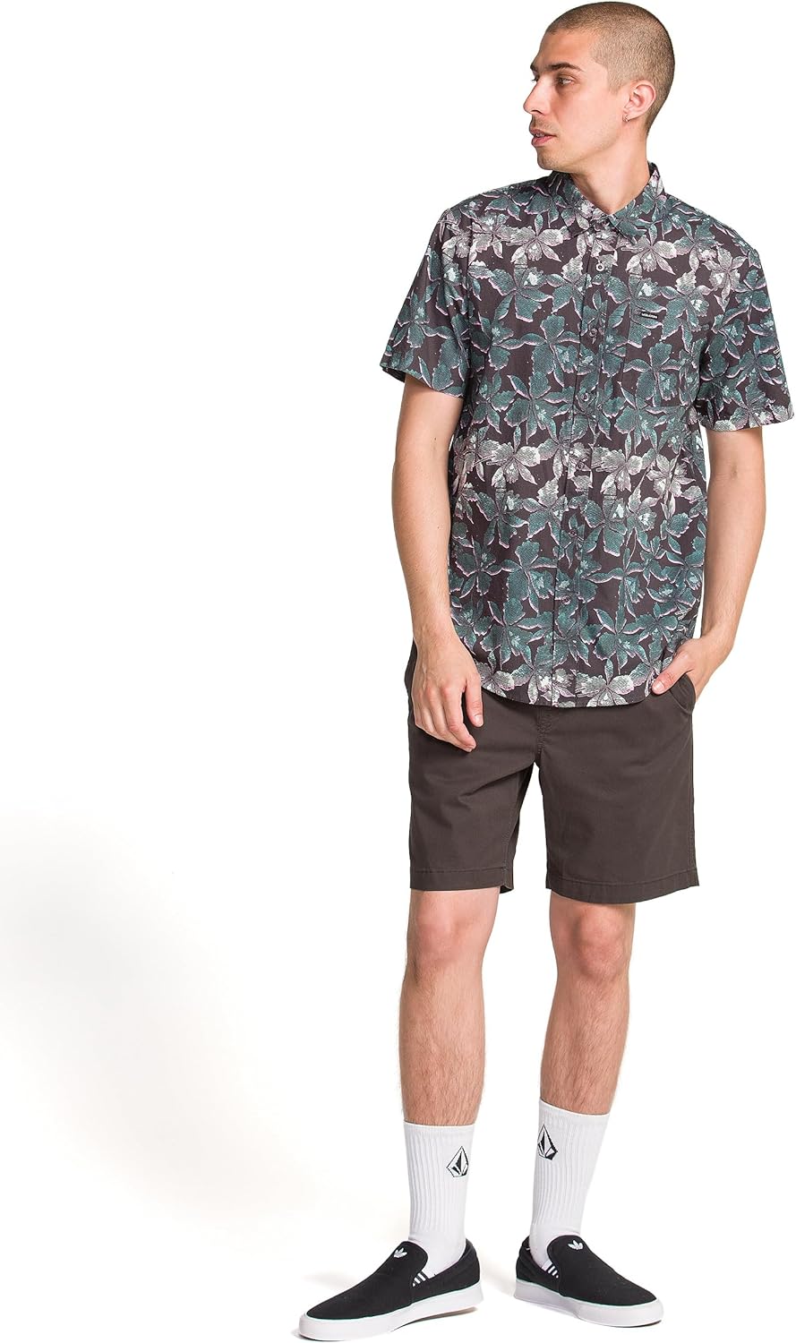 Volcom Mens Short Sleeve Button Down Woven Shirt - Image 3