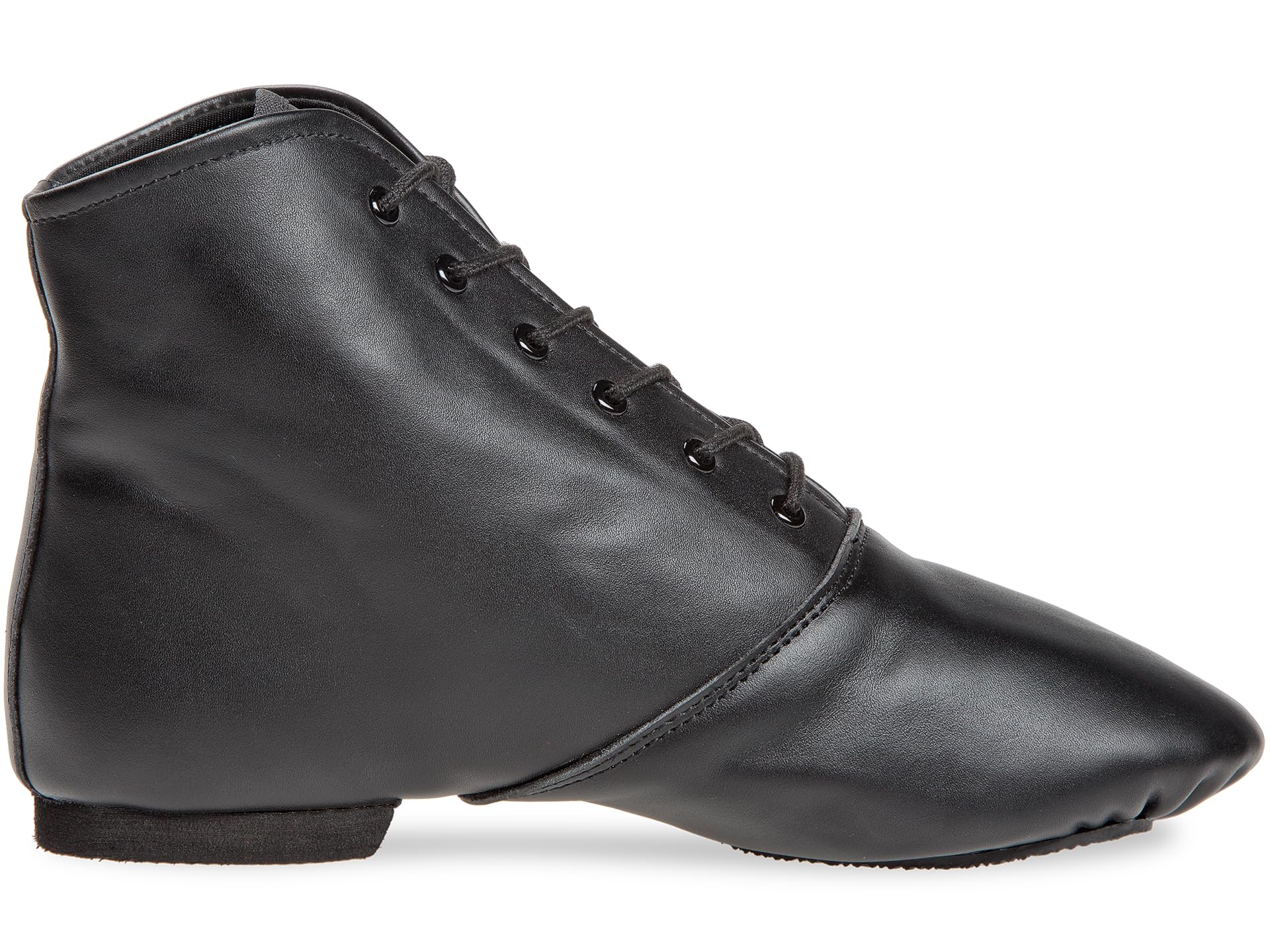 Diamant Step Gardestiefel 6-Loch Unisex Gardeschuhe Geteilte Sohle schwarz Leder