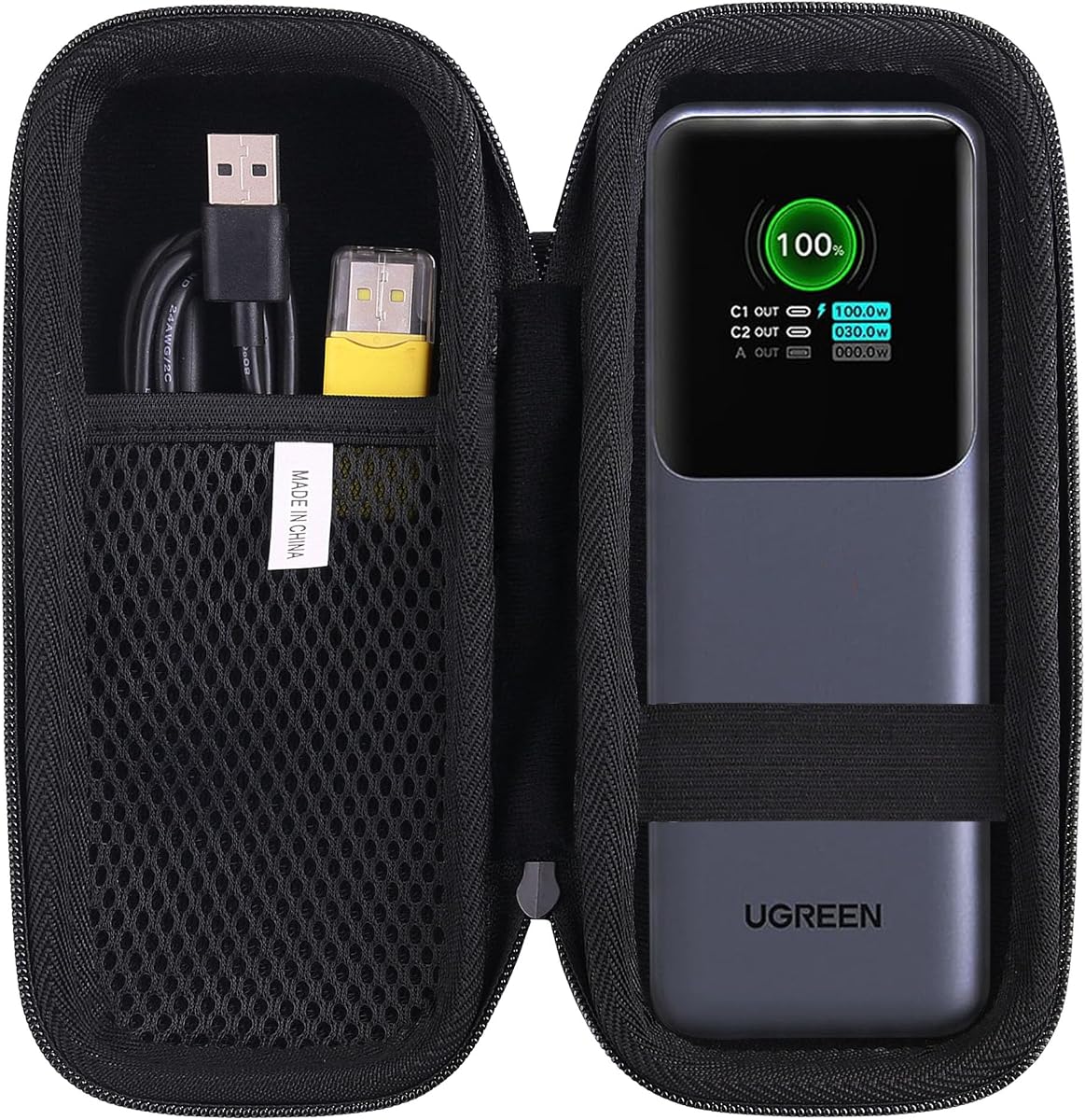Hard EVA Carrying Storage Case Compatible with UGREEN Power Bank 25,000mAh 200W/UGREEN 20000mAh 165W Power Bank Charger Protective Travel storage box