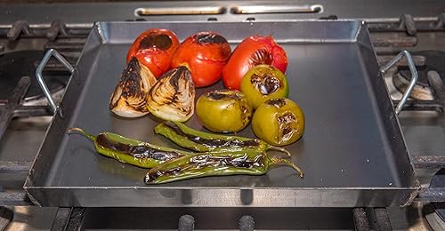 Miniatura 3 de Comal Para Tortillas Grandes Para Estufas para Tortillas y Quesadilla Acero al Carbono Mango de Metal Resistente (12 x 12 pulgadas)