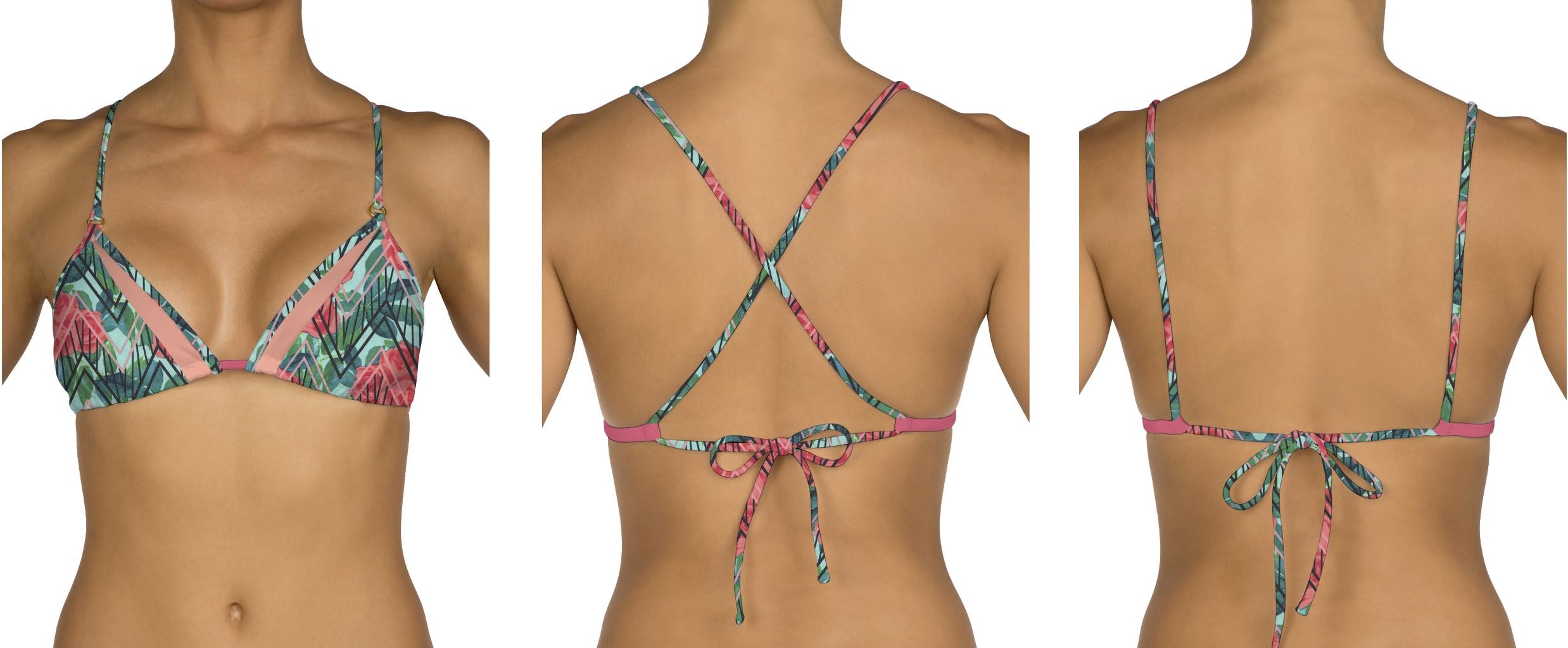 B.Swim Pala-U62 Junior's Micro Triangle Bikini Top,Palace,Medium