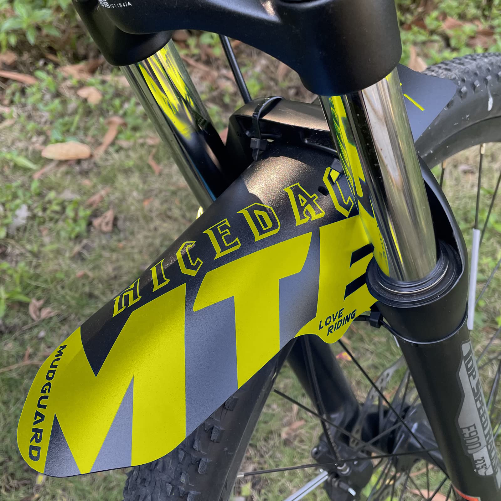 Parafanghi MTB NICEDACK - Set Anteriore E Posteriore Per Bici 20-29 Pollici, Materiale PP Flessibile, Multicolore - Foto 3