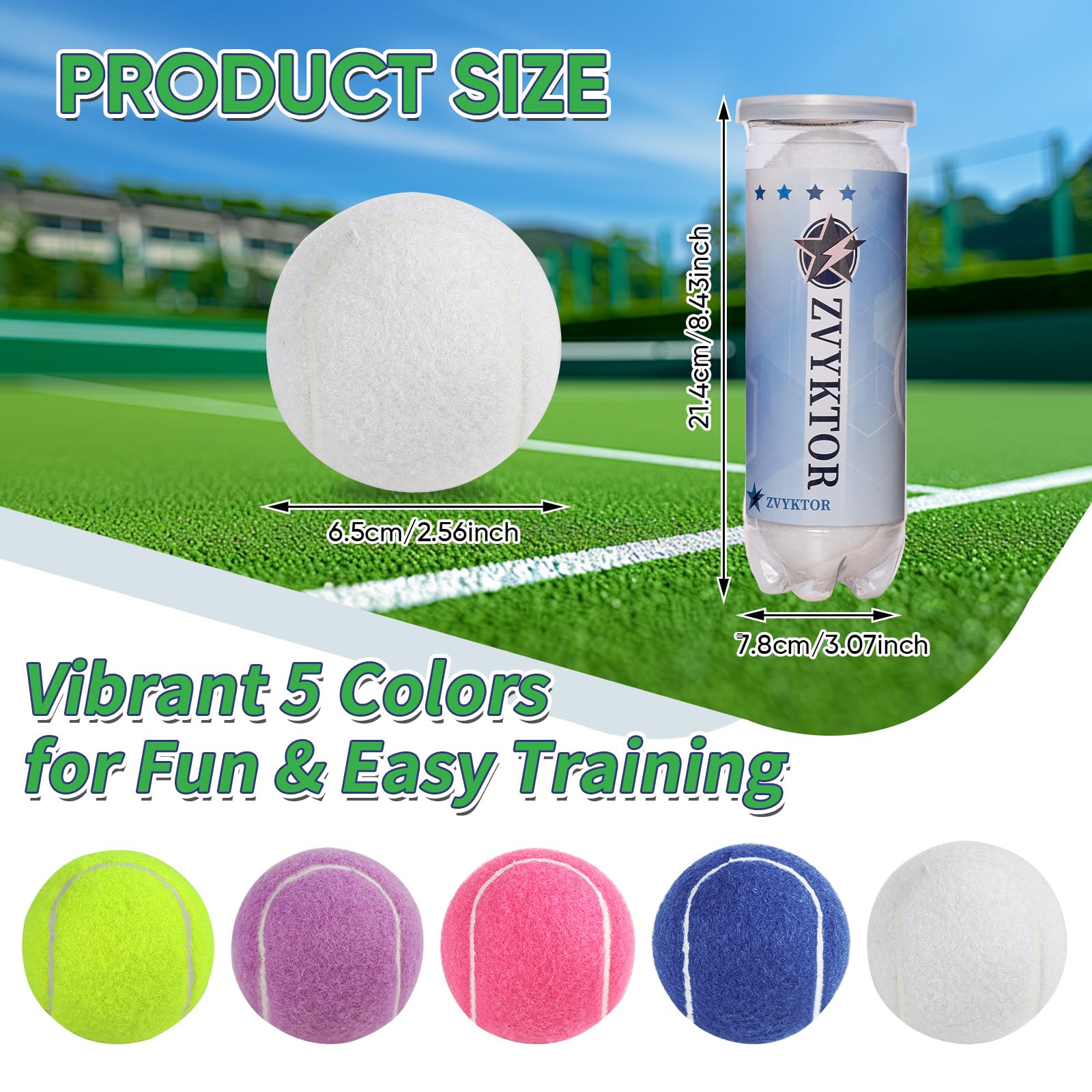 Pelotas de tenis entrenamiento principiantes duraderas buen rebote paquete 3/4