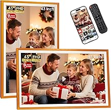 43 Inch Large Digital Art Picture Frames Non Touchscreen LCD Advertising Player IPS Screen Smart HD Frame Painting Photo Display Signage WiFi Video for Gallery Restaurant