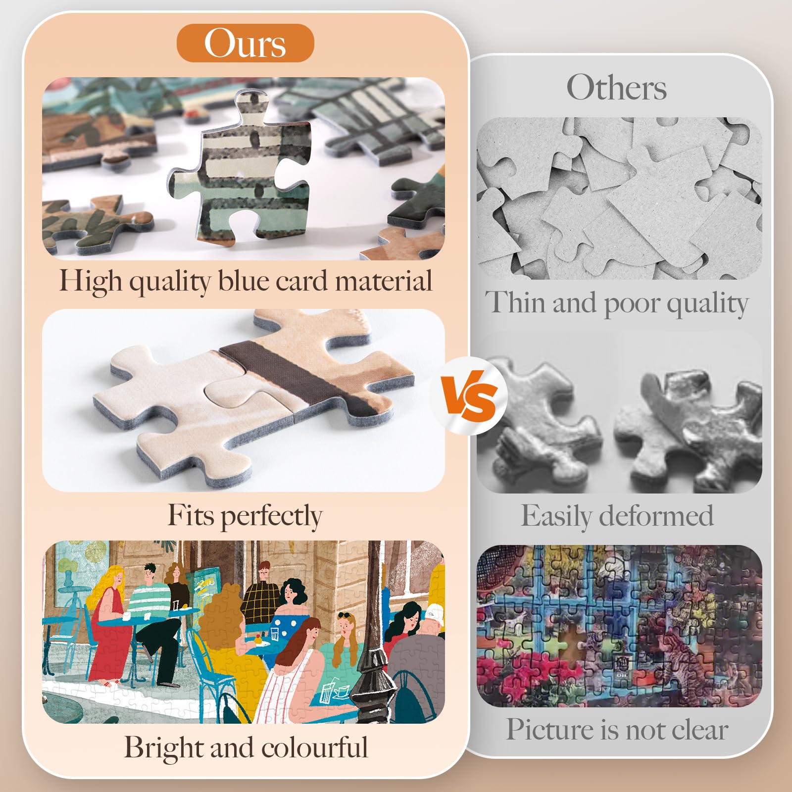 ROWOOD Puzzle da 1000 pezzi per adulti e bambini, gioco impegnativo, giocattolo educativo, puzzle regali per donne uomini, tempo libero a Parigi