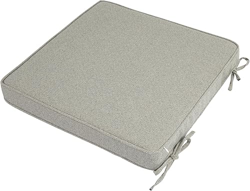 Miniatura 6 de Cojín para silla de patio de 18 x 18 x 2.5 pulgadas para muebles de patio, paquete de 2, cojín cuadrado impermeable para asiento de esquina para
