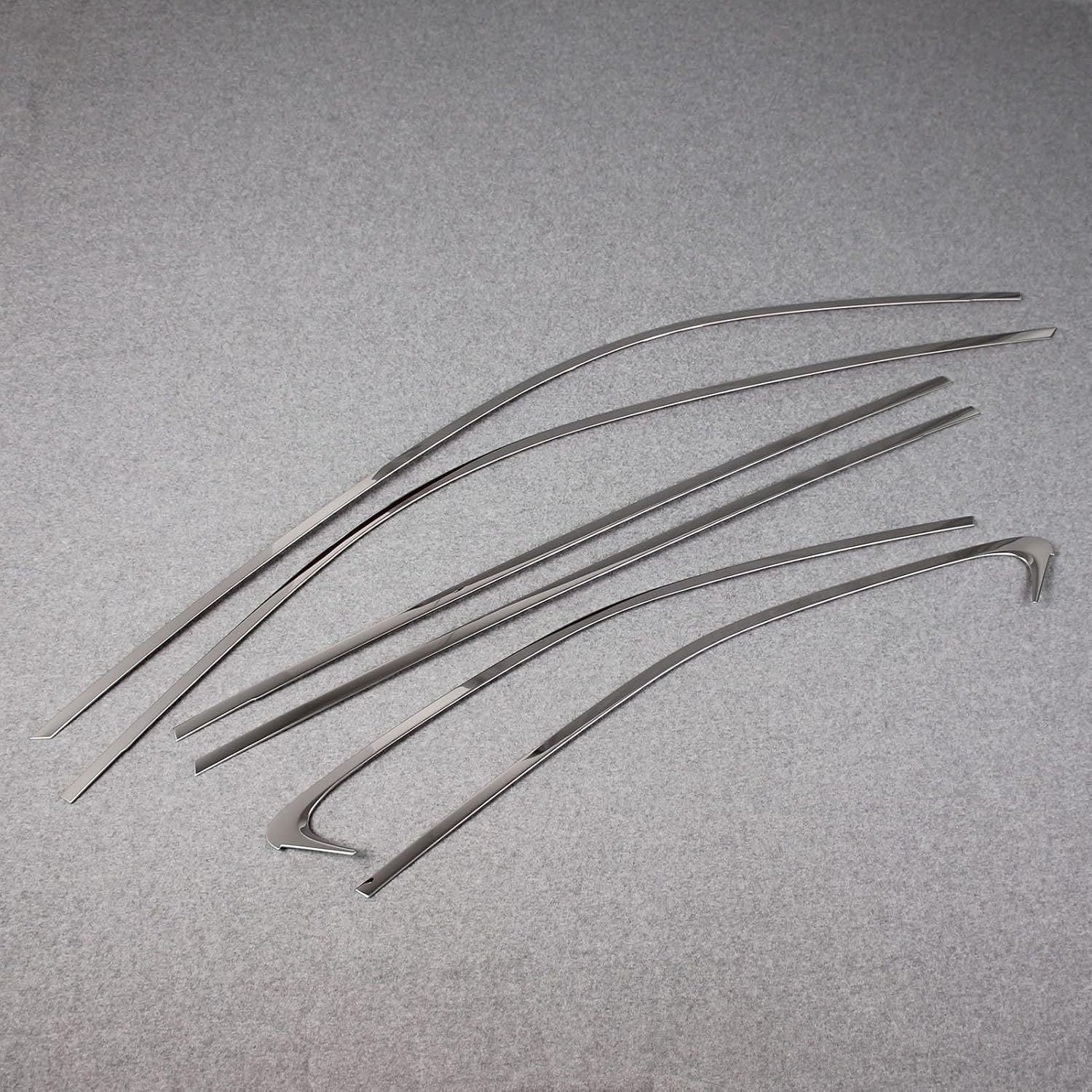 Beautost Fit for Toyota Highlander 2020 2021 2022 2023 2024 2025 Upper Windows Frame Sill Molding Cover Trims Stainless Steel