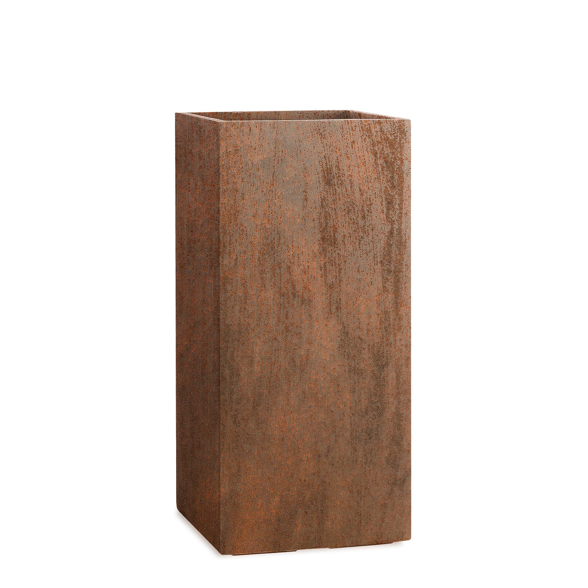 Pflanzwerk® Pflanzkübel Fiberglas Tower Rost Braun 70x33x33cm XXL *Frostbeständig* *UV-Schutz* *Qualitätsware*
