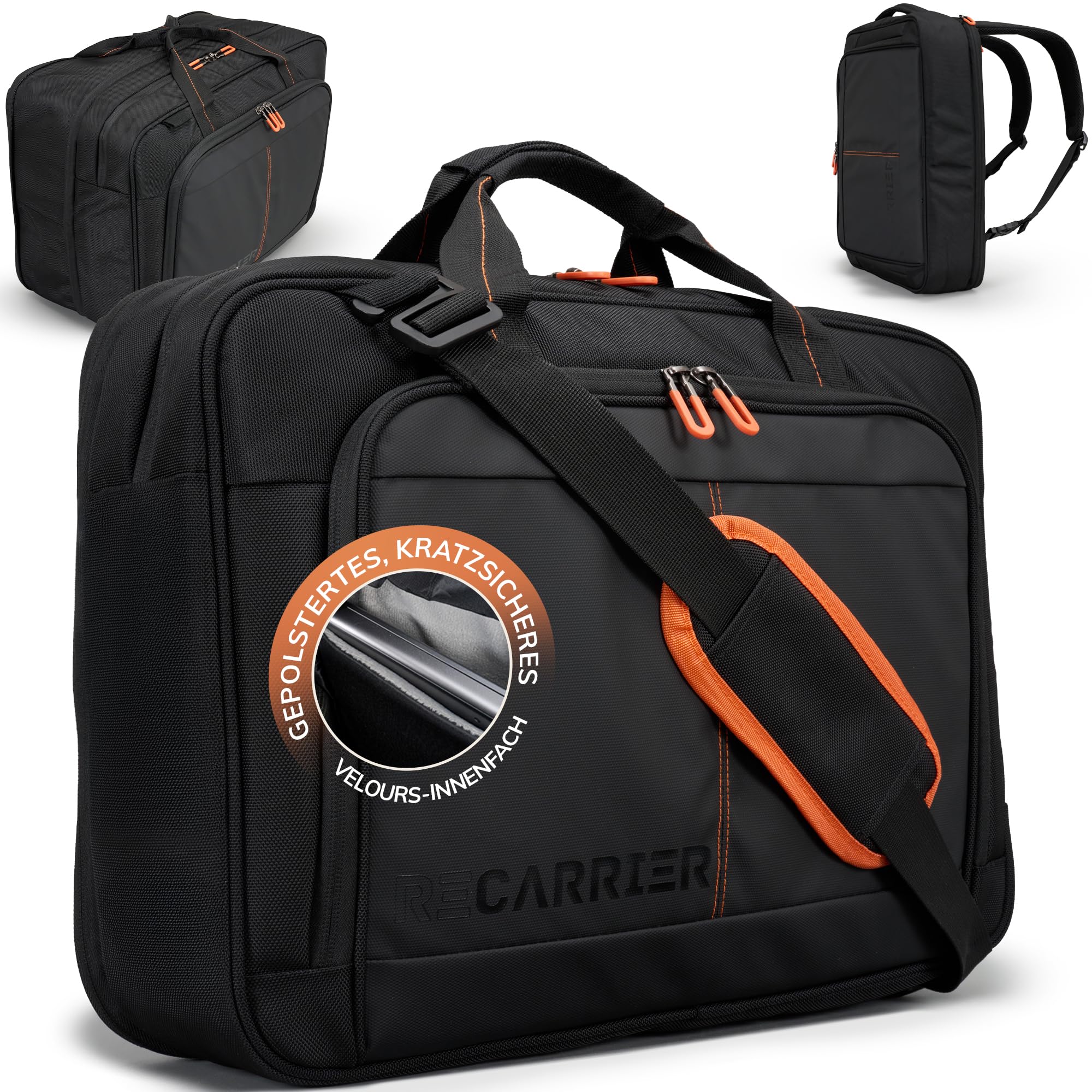 WorkBag Laptoptasche 18 Zoll aus recyceltem PET – Wasserabweisende Laptop Tasche Business Aktentasche mit Schultergurt – Große Notebook Tasche für Arbeit, Büro & Reisen