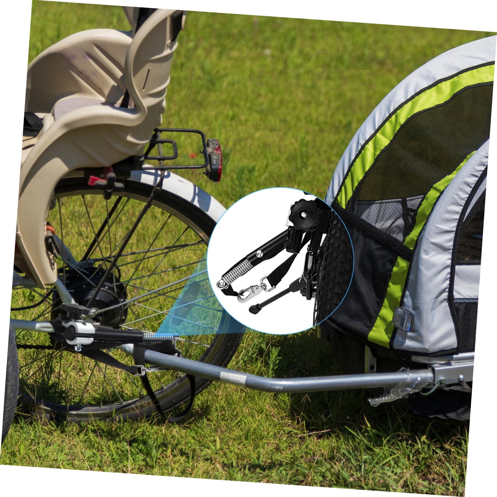 Toyvian Fahrradanhänger Kupplung Ersatz Adapter für Anhänger für E-Bike Universelle Räder aus Aluminiumlegierung Schwarz 1 Satz