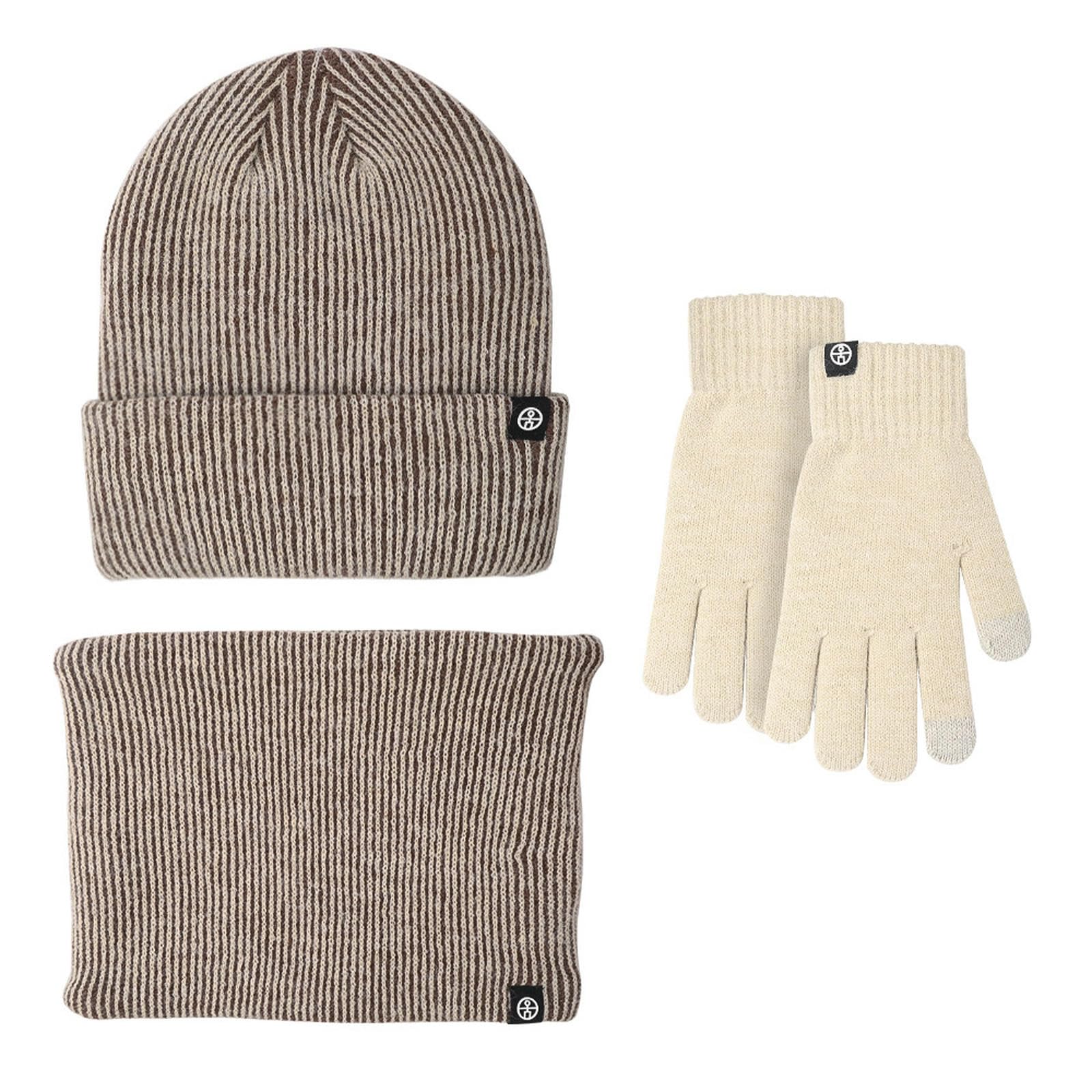 czapka szalik i rękawiczki zestaw damski zimowy męski i damski szalik beanie z ekranem dotykowym zestaw rękawiczek 3-częściowy zestaw dzianinowa czapka ciepłe rękawiczki długi szalik