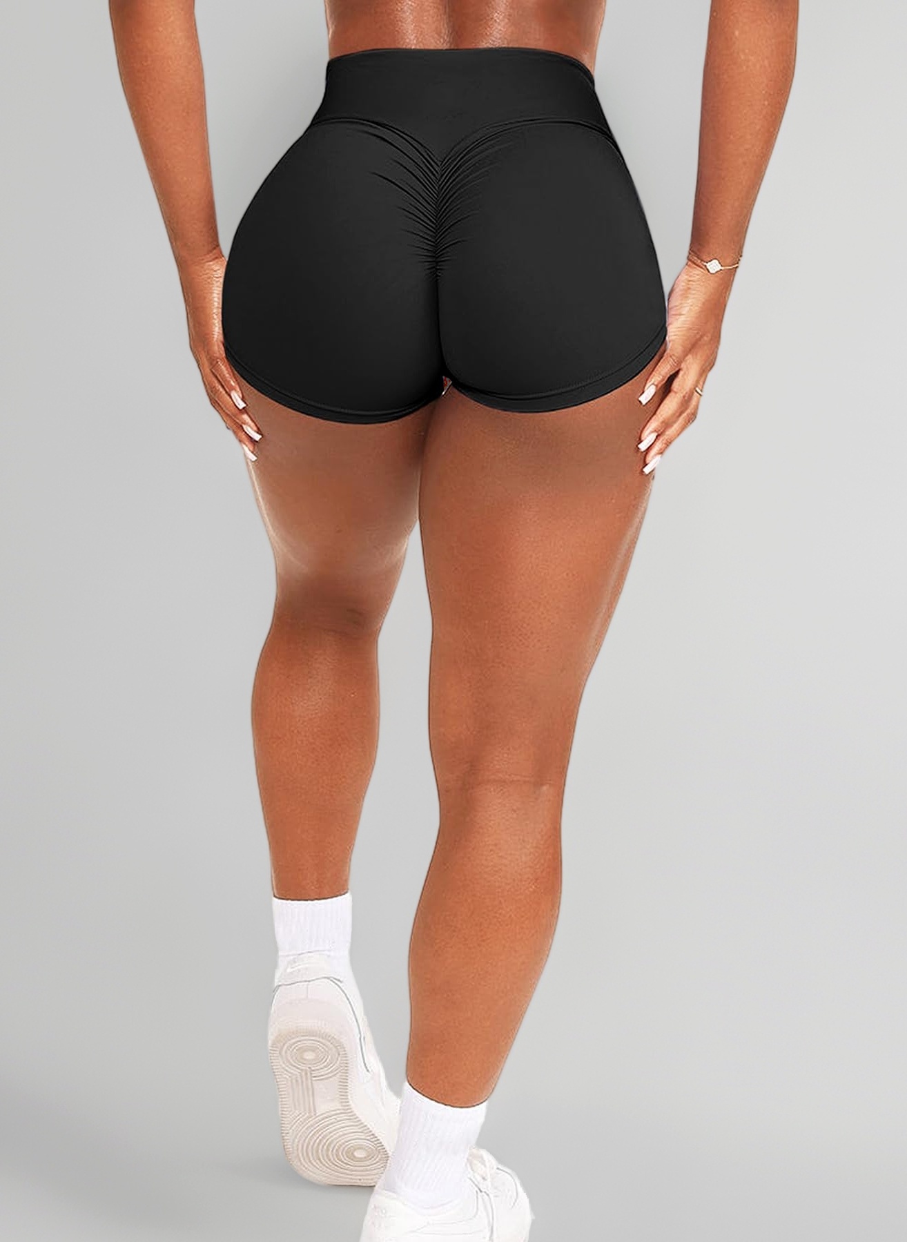 Navneet Women Gym Shorts Ruched Butt Booty Shorts High Waist Running Sports Shorts Workout Yoga Shorts Shorts