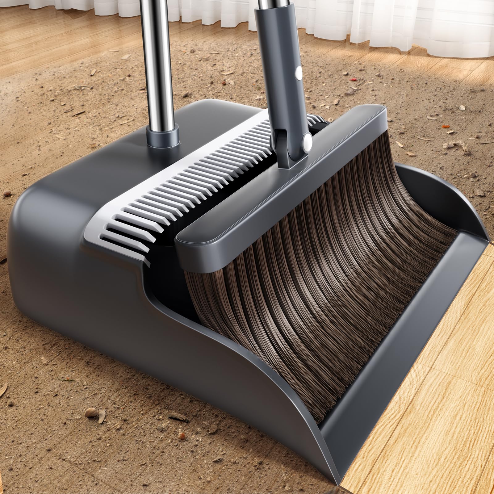 Amazon.com: Broom with Dustpan Combo Set, Broom and Dustpan Set