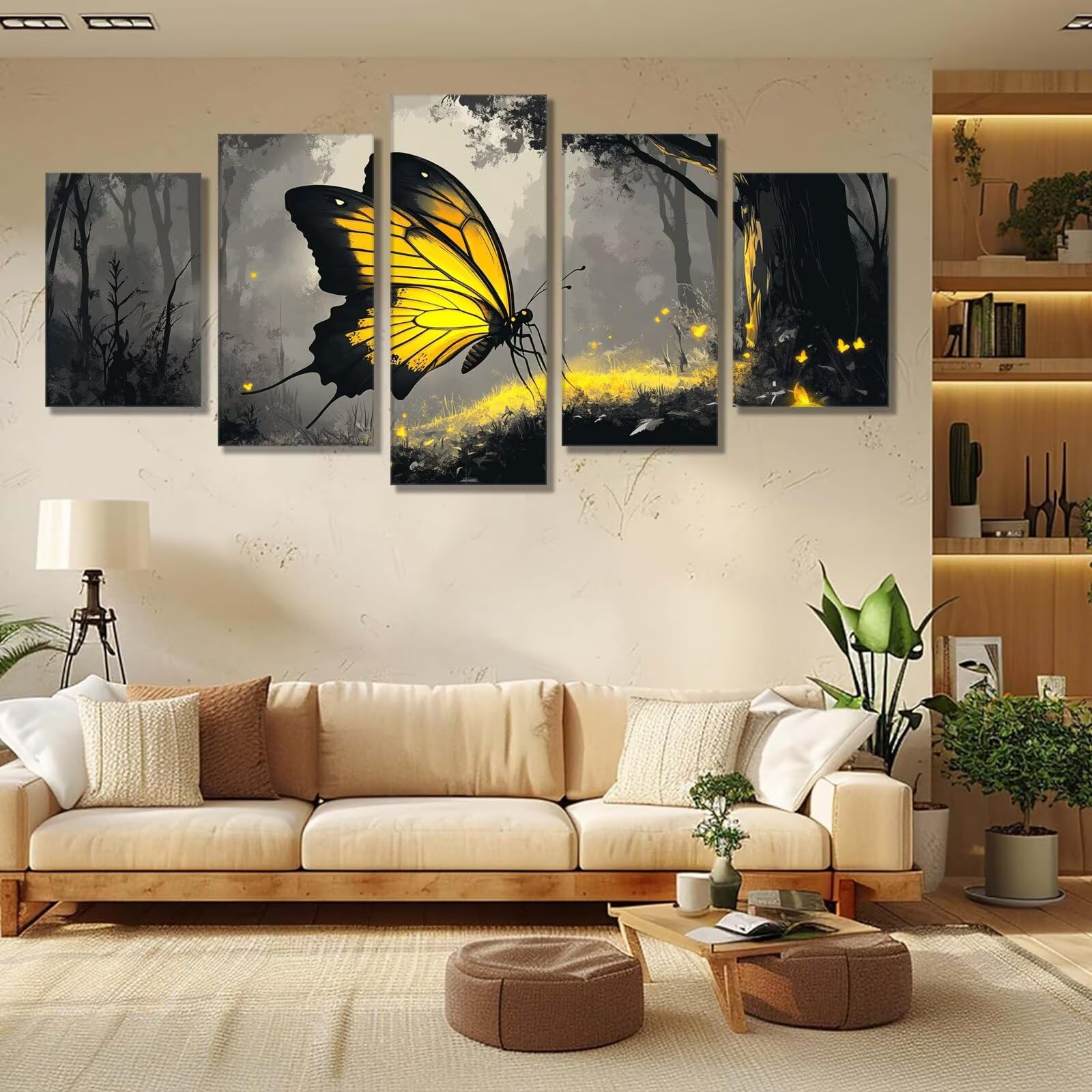 Diamentowa sztuka, las, motyl, obraz diamentowy, 5 sztuk, zestawy do haftu krzyżykowego dla dorosłych, 5D DIY, kryształowe zestawy rzemieślnicze, dla początkujących, pełne kwadratowe wiertło
