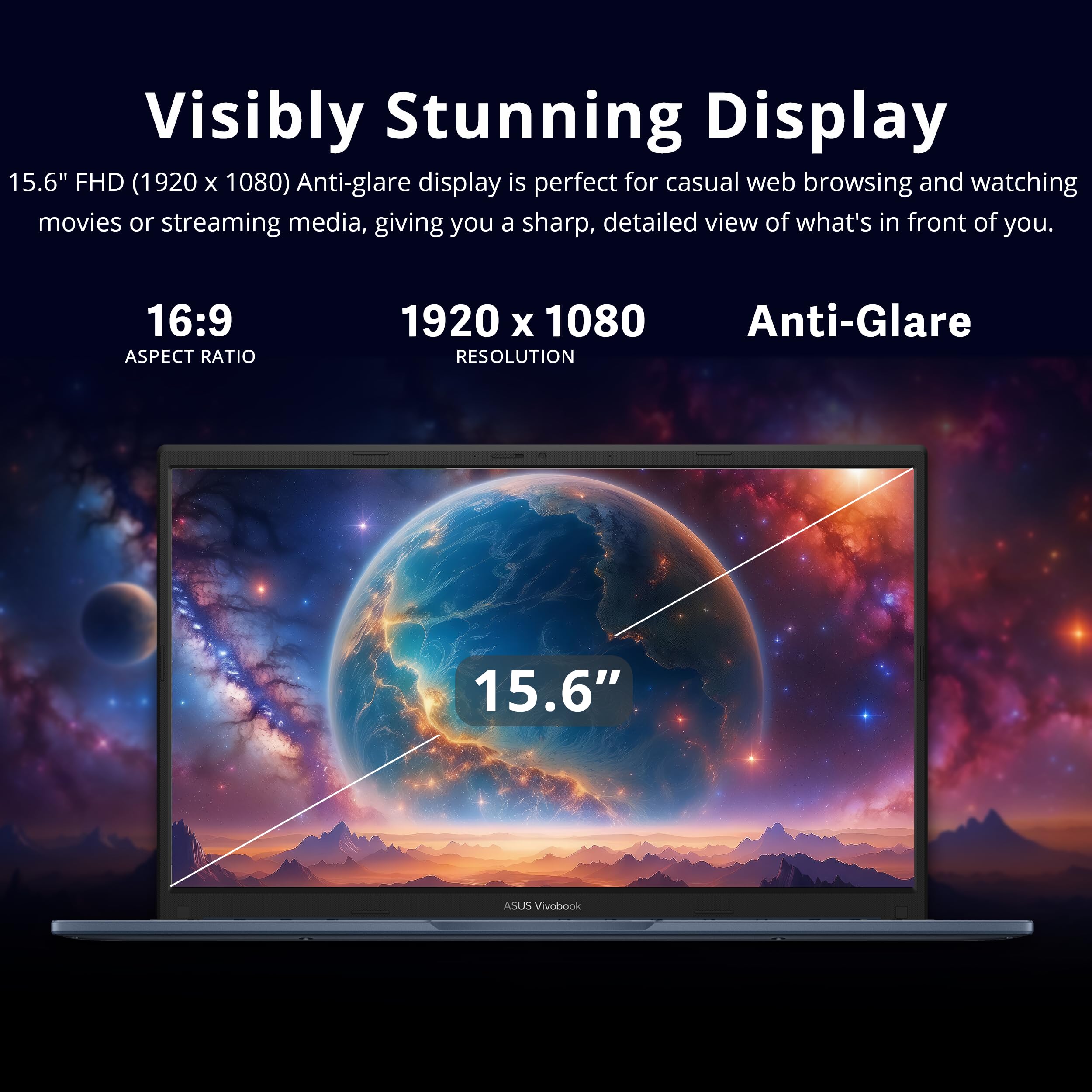 ASUS Computer portatile Vivobook 2024, display FHD da 15,6 pollici, processore Intel Core i5-1235U (fino a 4,4 GHz, 10 core), 16 GB di RAM, SSD da 1 TB, grafica Intel UHD, Wi-Fi, Bluetooth, Windows 11