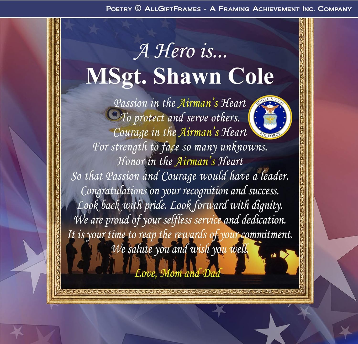 AllGiftFrames Personalized Discharge Deployment Promotion Retirement Military Plaque Frame Gift Boyfriend Husband Veteran Wife Son Military Veteran Service Award Clock Plaque Present engrave