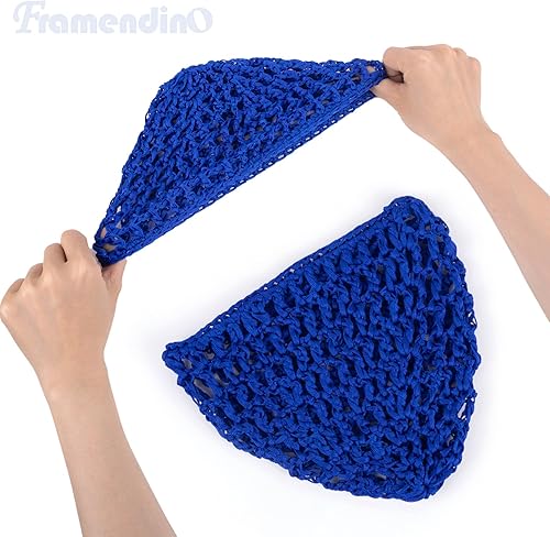 Miniatura 22 de Framendino, Red de ganchillo de malla para el pelo de rayón de punto de redecilla de redecilla de pelo adorno para dormir por la noche, accesorios