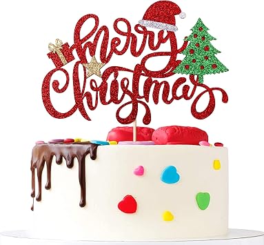 Santa's Christmas Tree Cake Topper - Children's Party Decorations