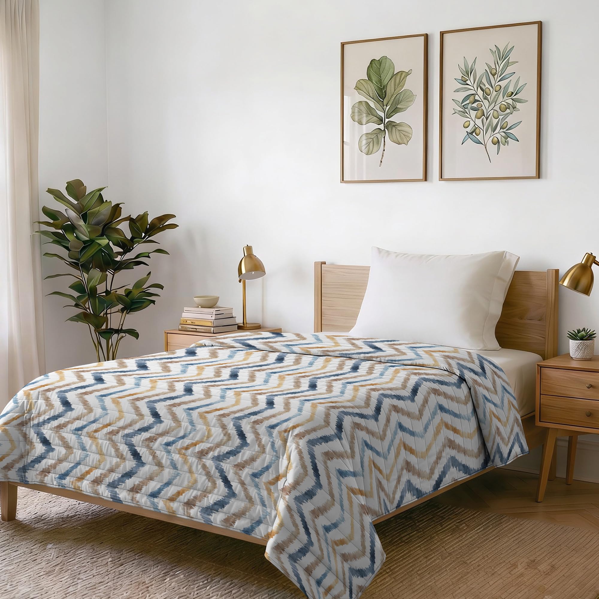 Italian Bed Linen Fantasy Printed Summer Duvet, Polyester Filling, Hippy, 170 x 270 cm