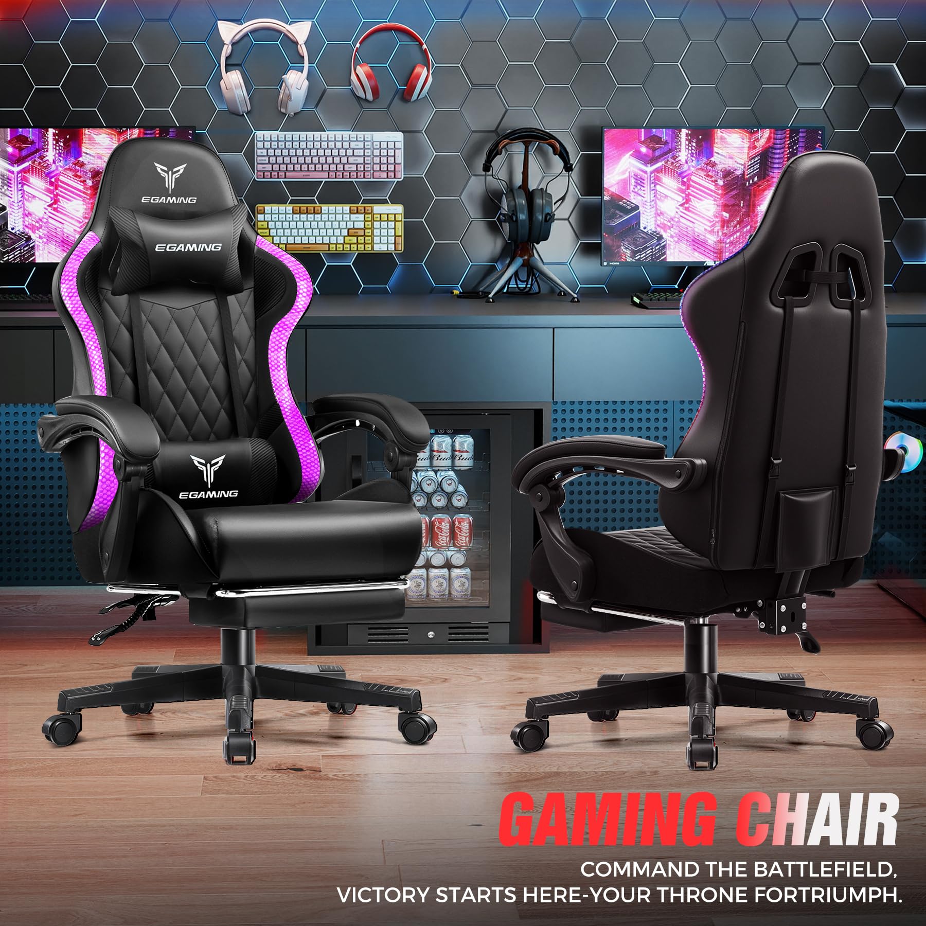 Amazon.com: EXRACING Gaming Chair with Footrest Ergonomic High