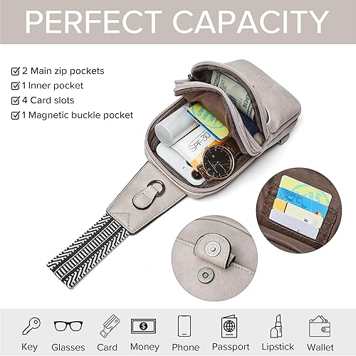 Miniatura 3 de Bolso bandolera pequeño para mujer, bolso cruzado para mujer, a la moda, riñonera cruzada en el pecho para hombres