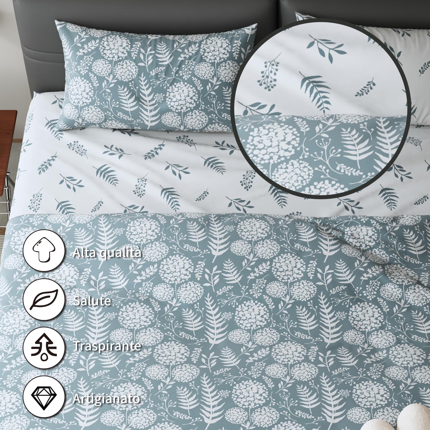 Set di lenzuola per letto singolo, collezione Supreme 1500, 4 pezzi, in microfibra spazzolata fine, con tasca profonda, 1 federa extra, colore: blu reale