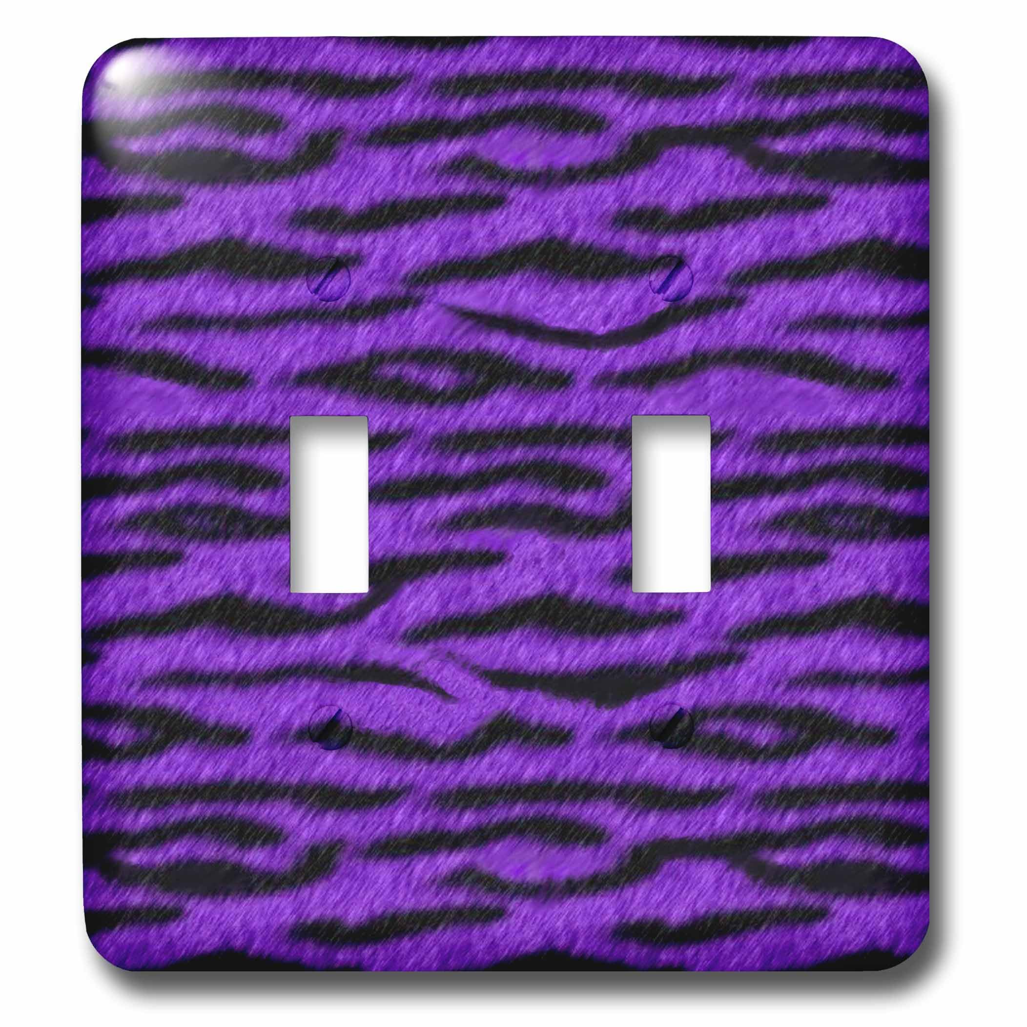 Interrupteur à bascule double tigre violet noir 3dRose LLC Lsp_20422_2 mural