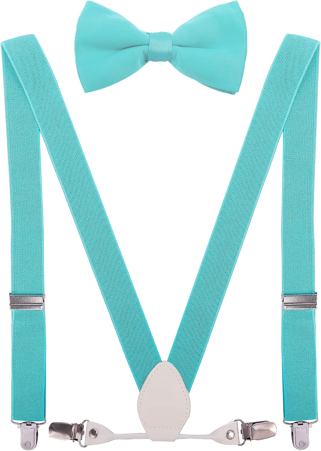 Mens' Boys' Suspenders and Bowtie Set Elastic for Wedding