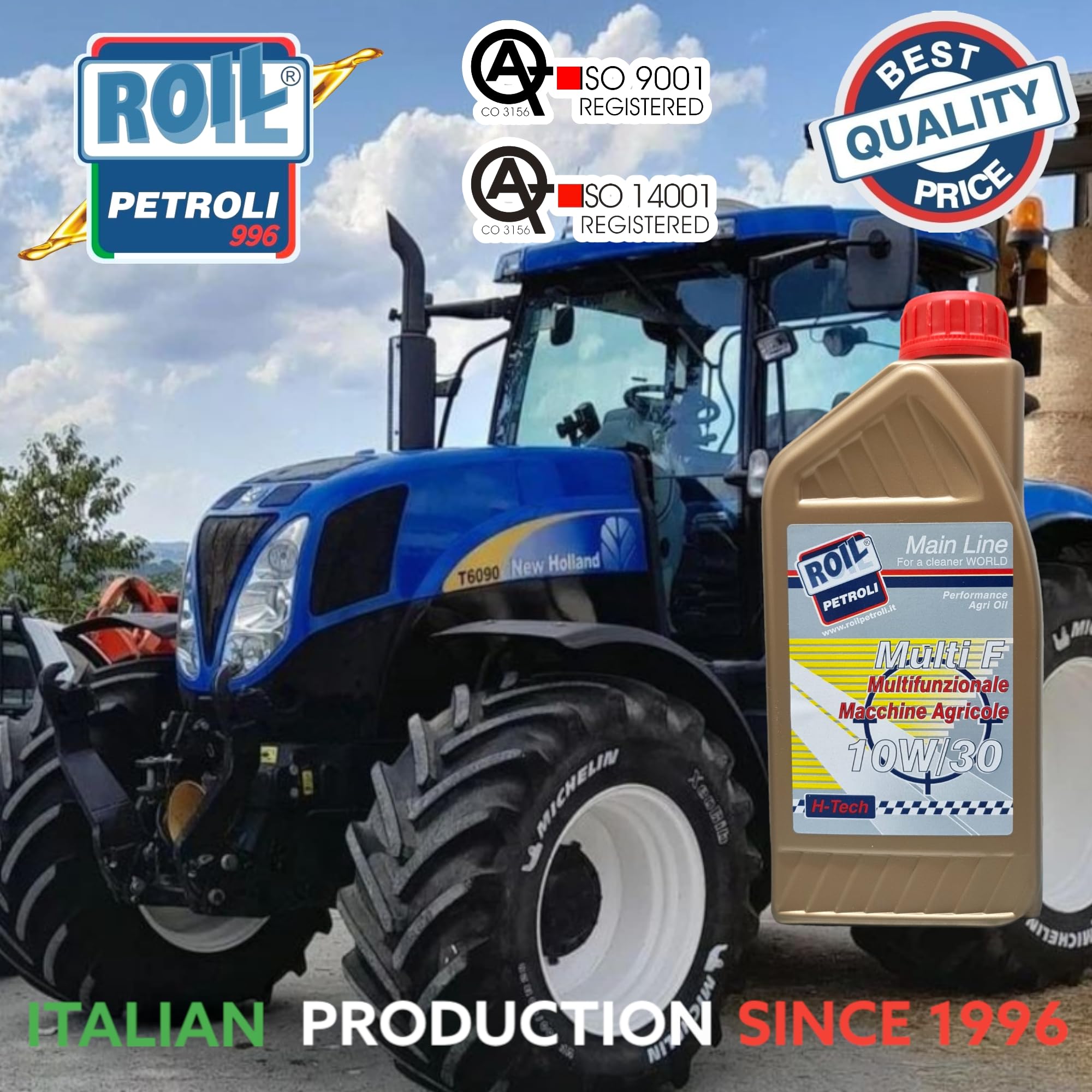 5 Litri di Roil Multi F 10W/30 - Olio Multifunzione per TRATTORI, Macchine AGRICOLE, Attrezzi da Giardinaggio