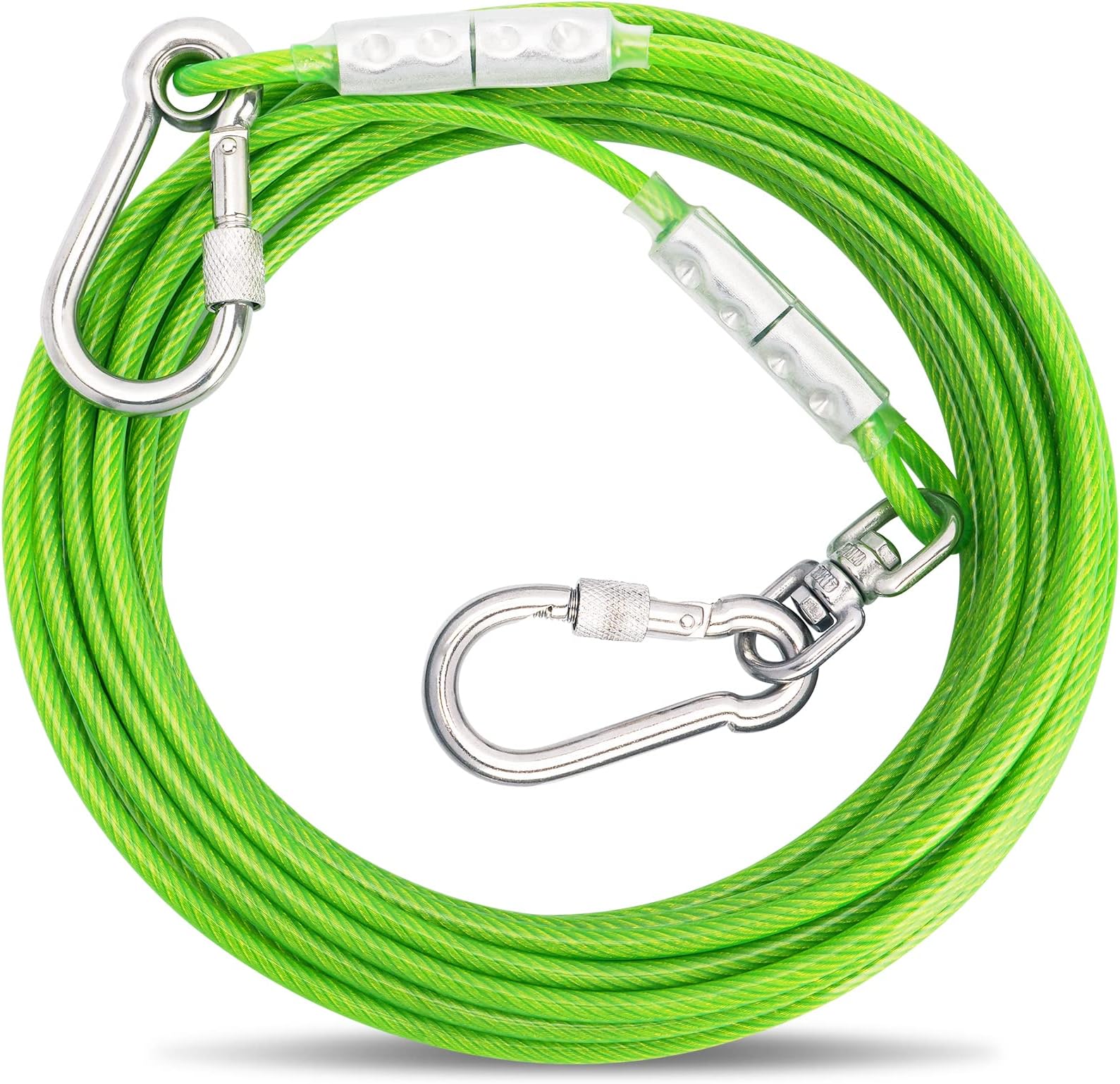 Orange Dog Tie Out Cable Lead With Steel Buckle,3/6/9/15m Dog Runner ...