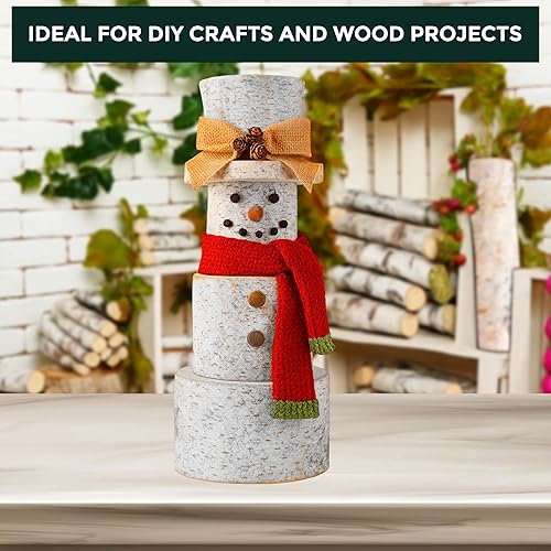 Miniatura 7 de Troncos de abedul natural de 17 pulgadas, troncos decorativos de madera de abedul seca para chimenea, centros de mesa de boda, manualidades