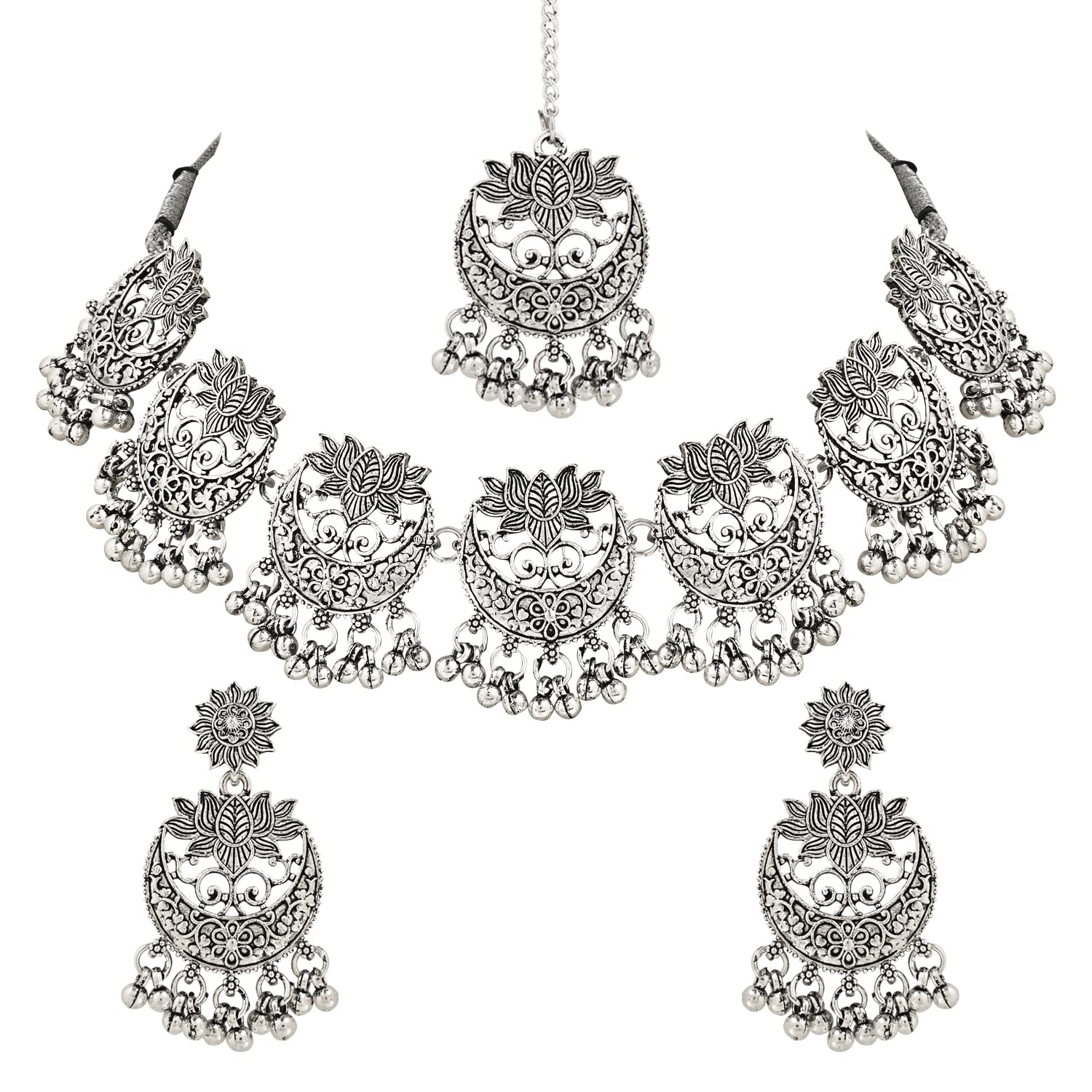 See full amazon price history chart for I Jewels Navratri Ethnic Silver Oxidized Traditional Afghani Choker Necklace Jewellery Set for Women (MC135OX-40-41) (Style2) I Jewels Navratri Ethnic Silver Oxidized Traditional Afghani Choker Necklace Jewellery Set for Women (MC135OX-40-41) (Style2) (B0C1NTM2XJ) Amazon Price History, Amazon Price Tracker