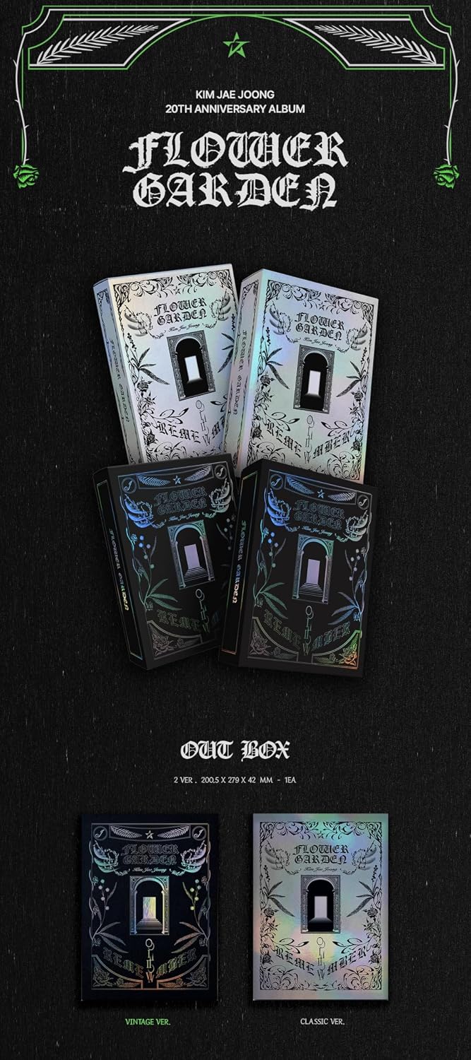 FLOWER GARDEN Kim Jae Joong Album [VINTAGE ver.]+Pre Order Benefits+BolsVos K-POP Inspired Freebies