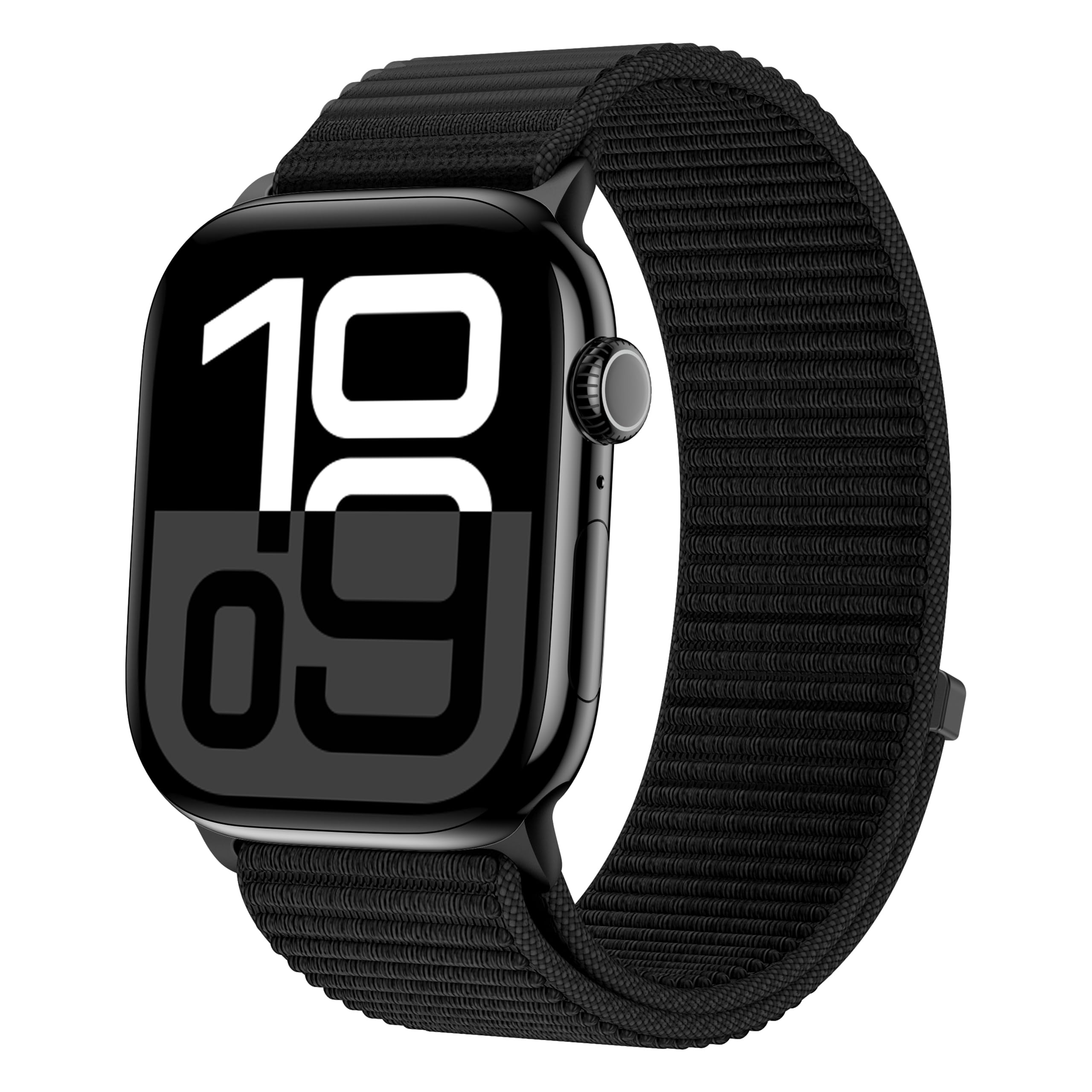 Nylon Loop Sport Band Compatible with Apple Watch Series 10/9/8/7/6/5/4/3/2/1 SE Ultra, 38mm 40mm 41mm 42mm 44mm 45mm 46mm 49mm, Soft Adjustable Fabric Velcro Replacement Strap