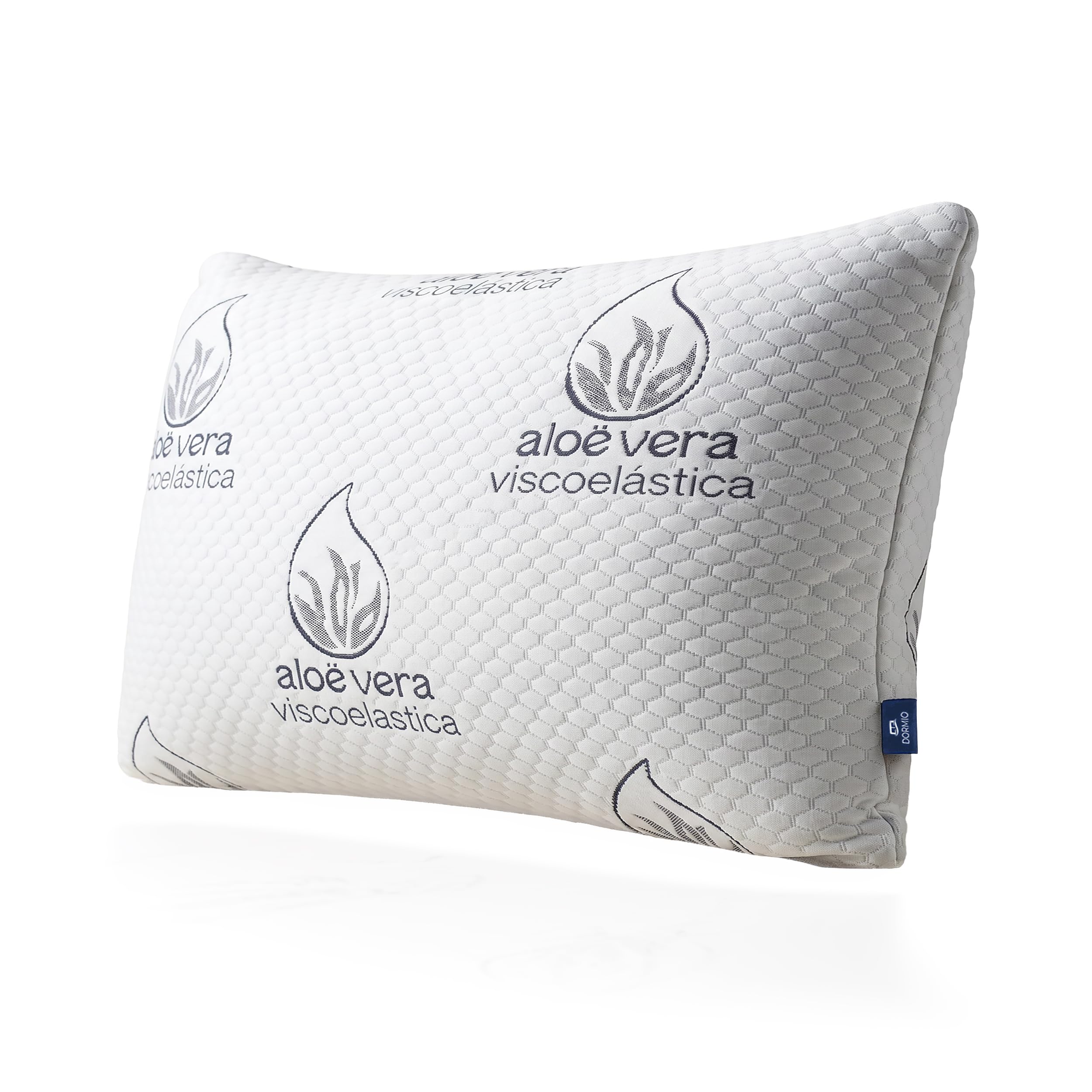 Dormio - Pack de 2 unidades, almohada viscoelástica con adaptabilidad al cuello, tejido Aloe Vera, termorregulable, 70 cm, blanco