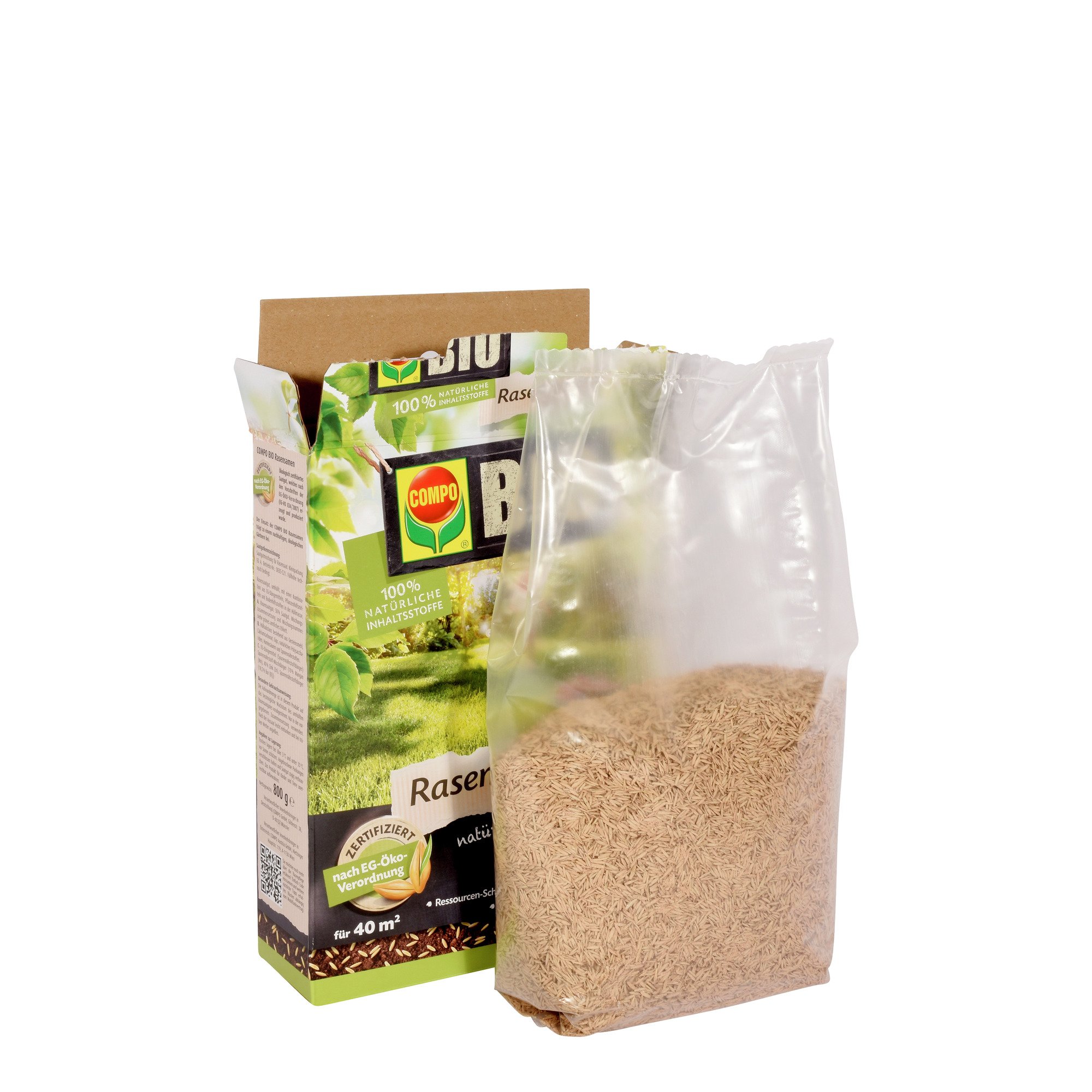 COMPO BIO Rasensamen, Zertifiziert nach EG-ko-Verordnung, 800 g, 40 m :  Amazon.de: Garten