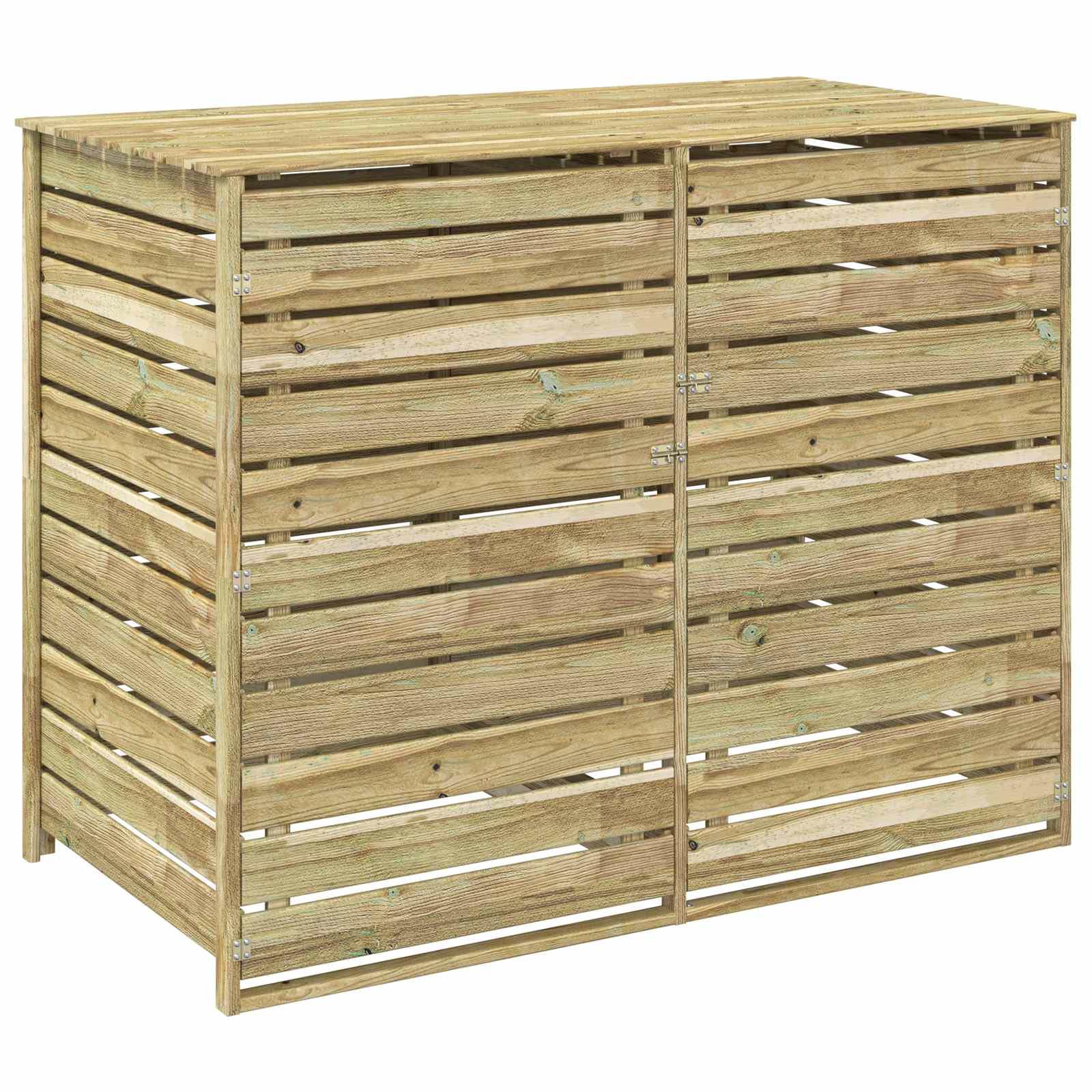Hothingwell Rifugio per pattumiere rotanti per 2 vasche da 240 l, in pino