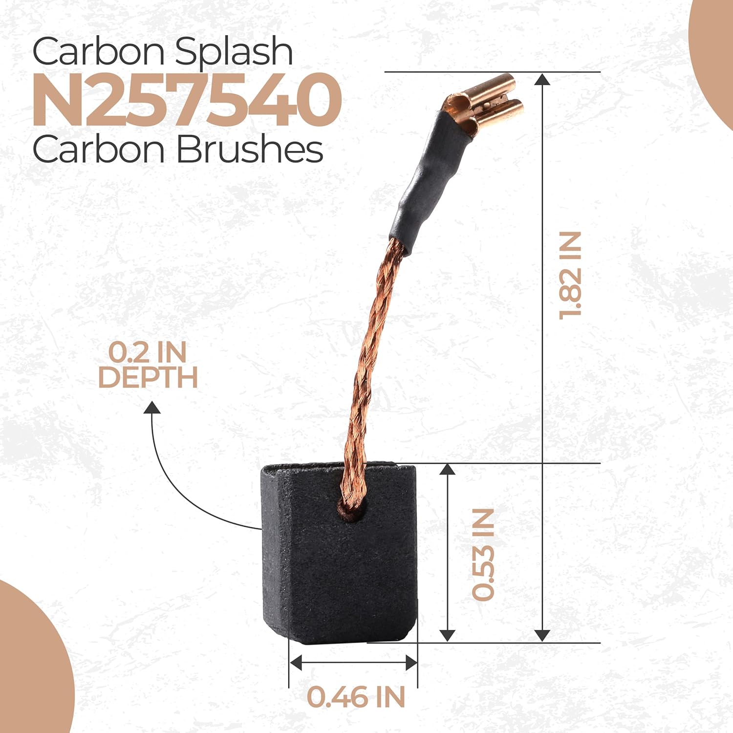 Carbon Brush Set N039389 Motor Brush Replacement – Compatible with Dewalt Angle Grinder DWE402 DWE4214 DWE402W and Power Grinders – Includes 10PCS (5 Pairs), Electric Motor Fit, Heavy Duty