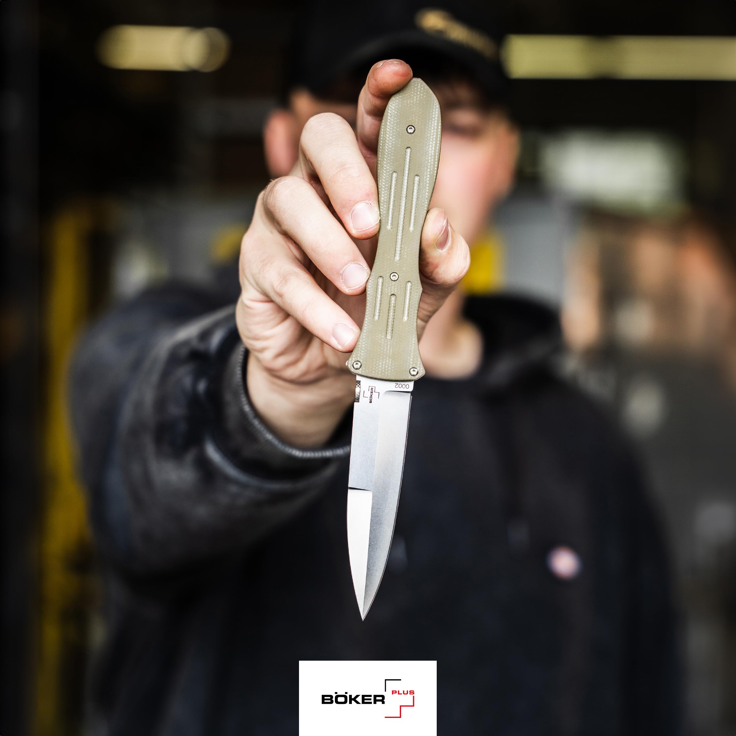 BÖKER PLUS® Atropos - Profi Einhand Taschenmesser mit VG-10 Stahl Dolch Klinge - taktisches Klappmesser - Tactical Linerlock Dagger Knife - 1 Hand Messer mit Micarta Griff - Einsatzmesser mit Clip