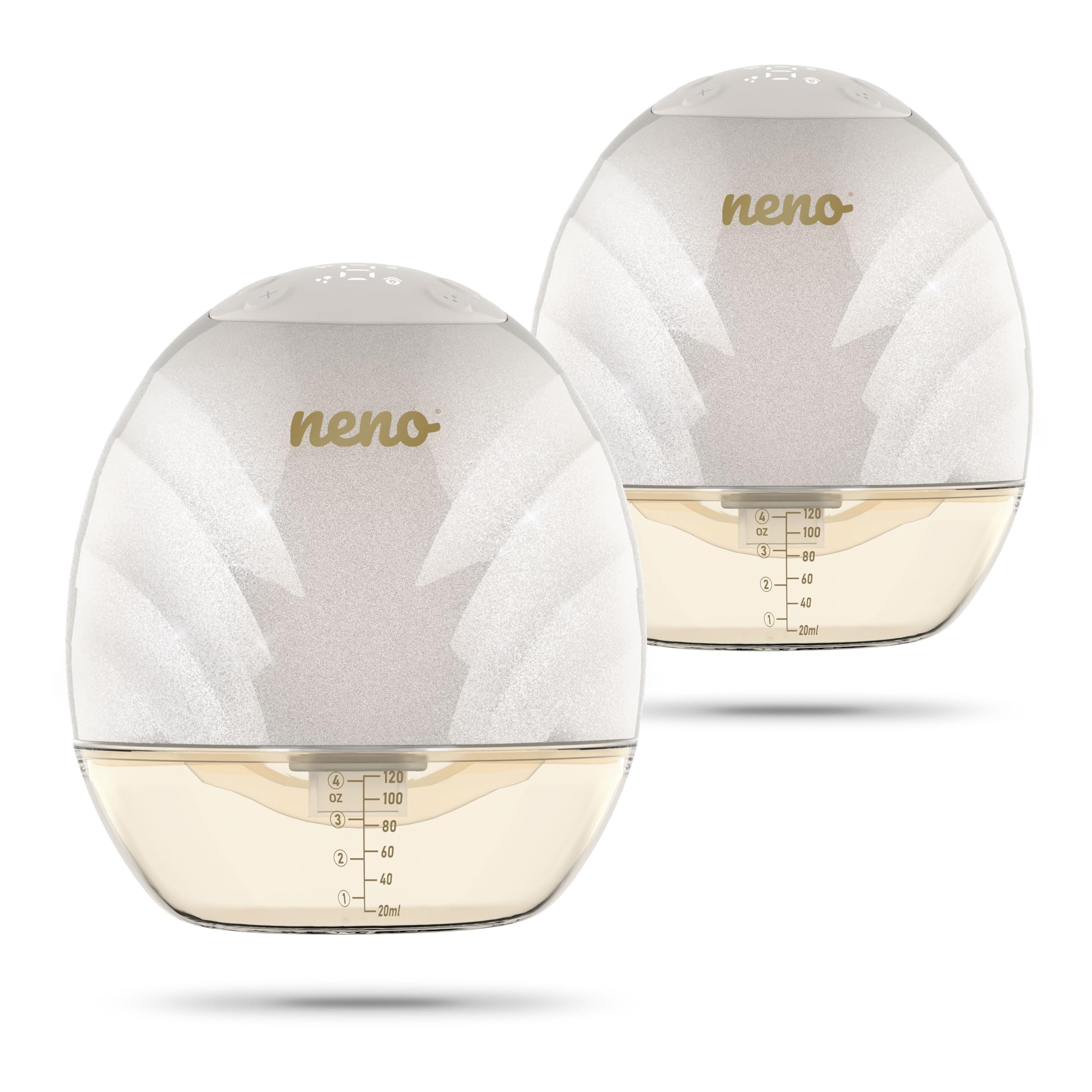 NENO Perla Twin Milchpumpe Elektrisch - Dreiphasen Elektrische Milch Pumpe Freihändig - Leiser und Diskreter Betrieb - 9 Saugstufen - BPA-frei – LED-Anzeige - Schnelles USB-C-Laden