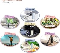 Vista 8 de Portable Electric Coffee Grinder, Rechargeable Handheld Grinder with Stainless Steel Conical Burr, Adjustable Grind Settings, for Espresso, Moka