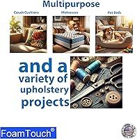 Vista 8 de Hule espuma de alta densidad para tapicería 3" grosor x 30" ancho x 72" largo, FoamTouch