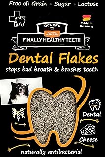 QCHEFS Dental Flakes for Dogs â€“ One Month Supply* - Food Topper - After Meal Licking Treat, Oral Health Snack with Amino Acids.