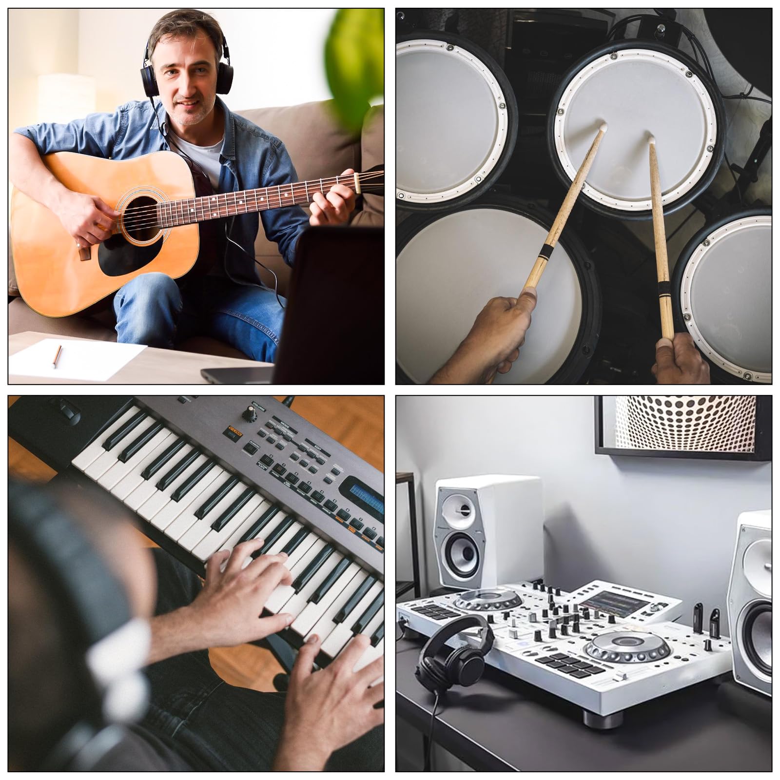 Mezclador de audio de 4 canales, mini mezclador estéreo activo, mesa de mezclas de audio, bajo ruido, control de volumen independiente, mesa de mezcla compacta para micrófonos, guitarras, bajos