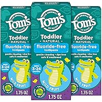 Vista 1 de Pasta de dientes en gel sin fluoruro para niños marca Tom's of Maine, 3 Count