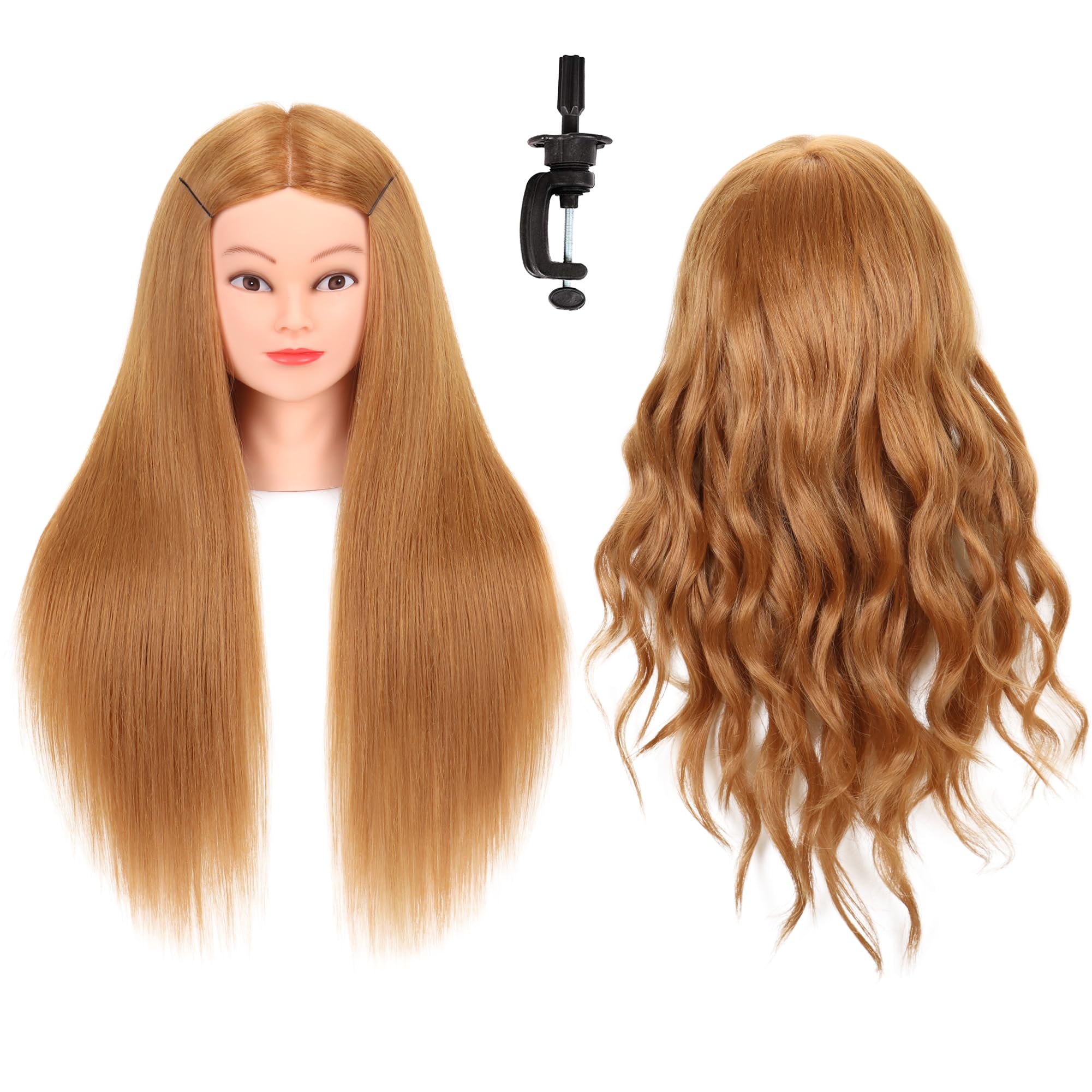 Amazon.com : Mannequin Head with Human Hair 80% Real Hair 26  display picture 2