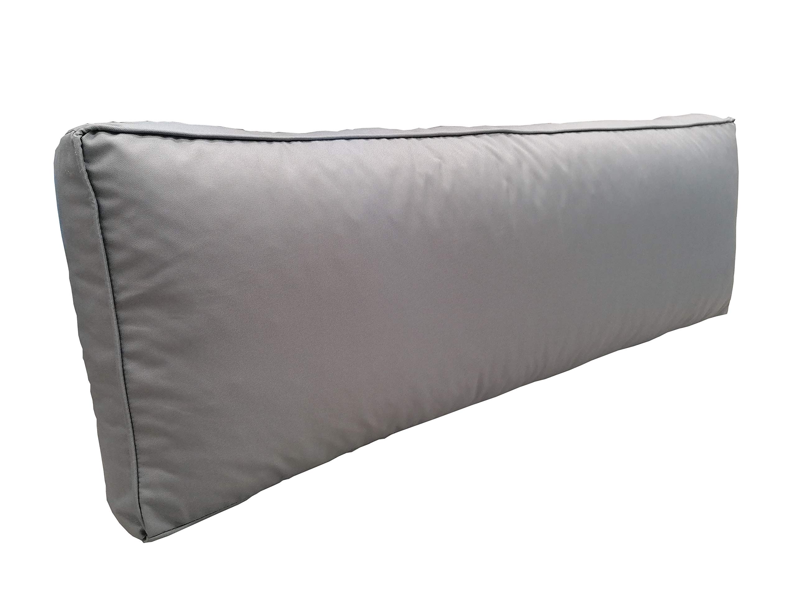 chilly pilley Palettenkissen Wasserdicht Keder Naht Palettenauflage Wasserfest Gartenkissen Wasserabweisend Palettenpolster Abnehmbar mit Reißverschluss Sofaskissen (Rückenkissen 120x40x12, Grau)