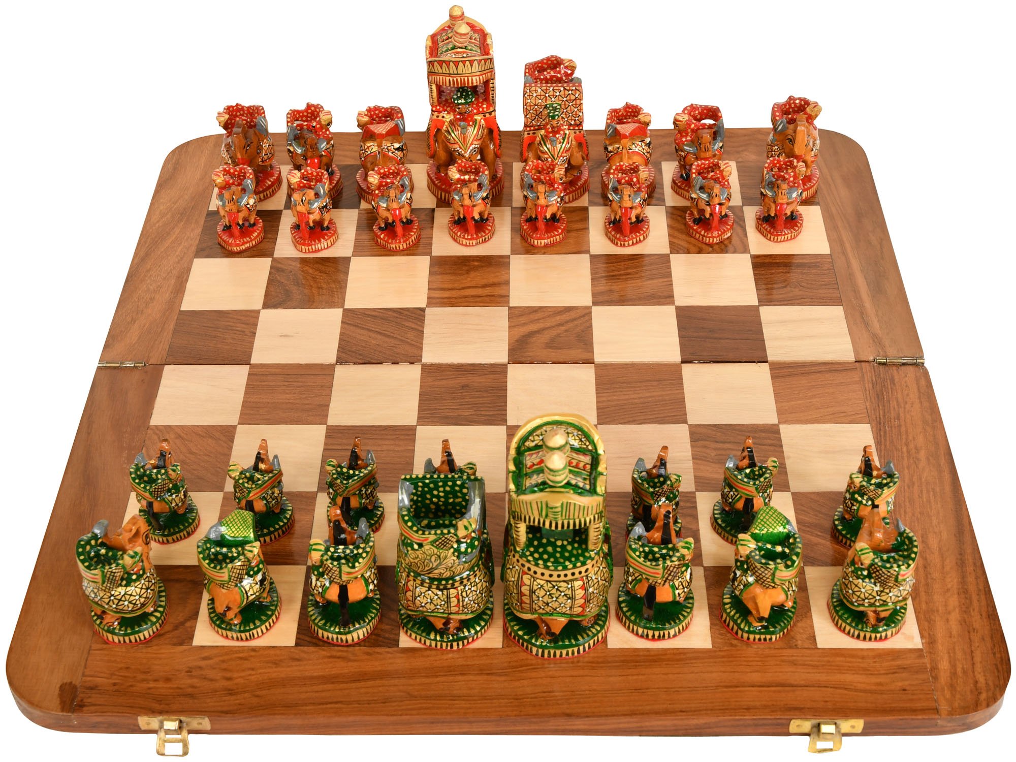 Jeu d'échecs Exotic India en bois pour sublimer vos soirées de réflexion