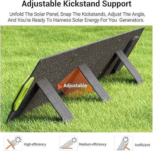 Miniatura 3 de FOSSiBOT Panel solar SP200 Plegable Panel Solar 200 Watts Soportes ajustables para el hogar, RV
